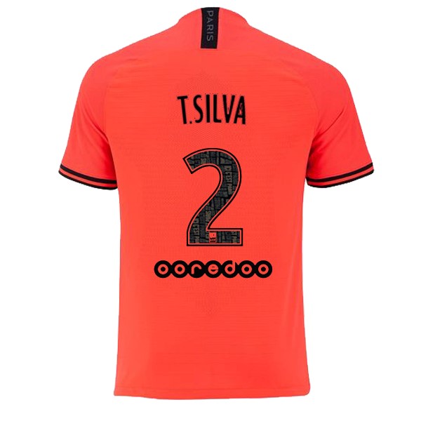 JORDAN Camiseta Paris Saint Germain NO.2 T.Silva 2ª 2019/20 Naranja